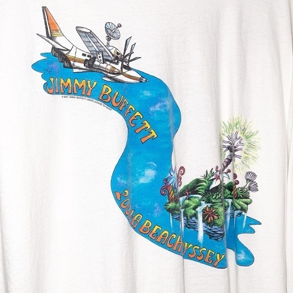 Vintage Jimmy Buffet Concert Tee Long Sleeve T Shirt 2001 Beach Odyssey - Picture 6 of 8